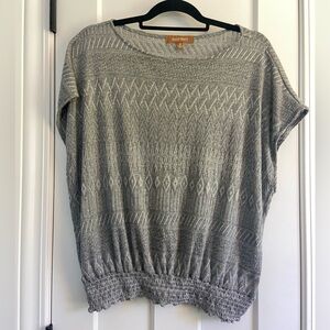 Ellen Tracy Metallic Silver Shirt